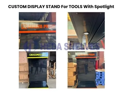 Asboblar uchun maxsus Spotlight displey stend